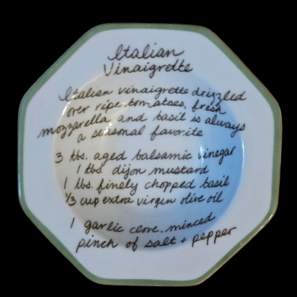 *NWOT William Sonoma Vegetable Garden Appetizer Plates 6 w/2 Dressing Bowls - Picture 10 of 11